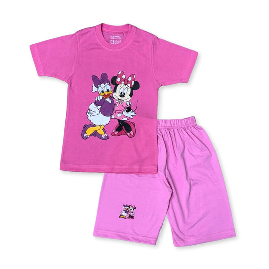 Minnie Mouse Girls Shorts Set - Pink