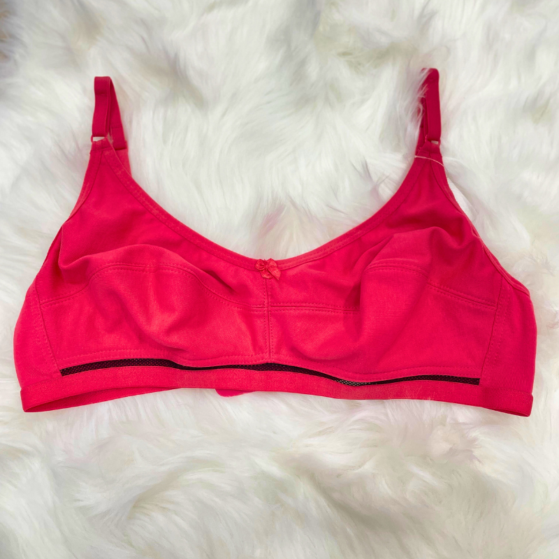 Red Comfy & Breathable Everyday T-Shirt Bra, Non-Padded