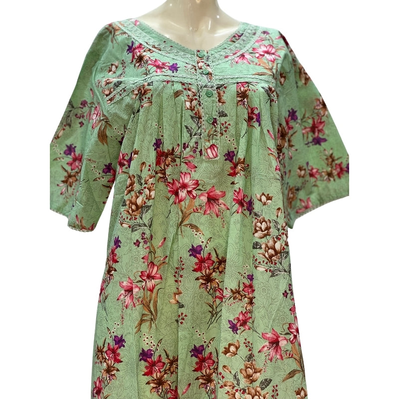 Cotton Gown- Half Sleeves