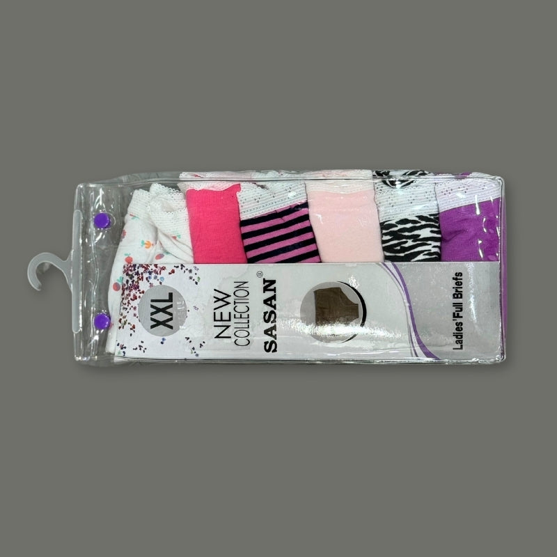 Women's Full Brief Cotton Panties (6pcs) - 2X Large