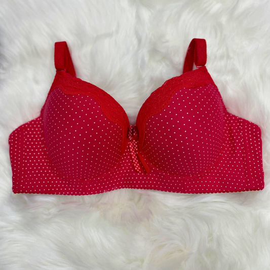 Solid Red Comfy & Breathable Everyday T-Shirt Bra