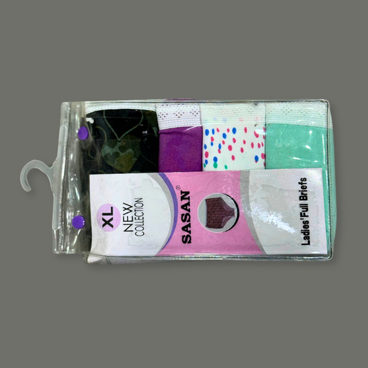 Women's Bikini Cotton Panties (4pcs) - X Large