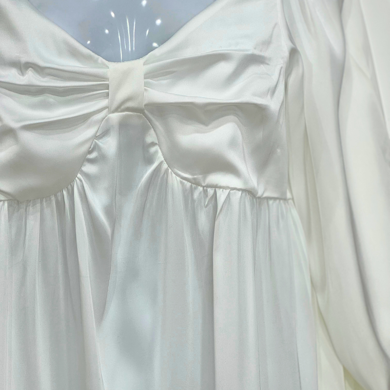 White Satin Lingerie Dress, Nighty Dress