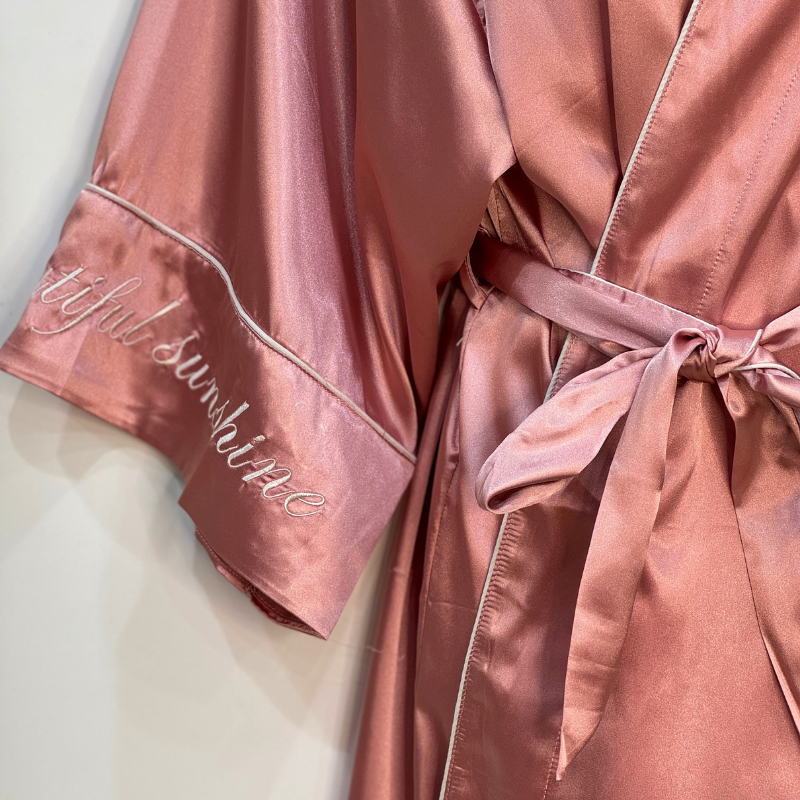 Pink Satin robe