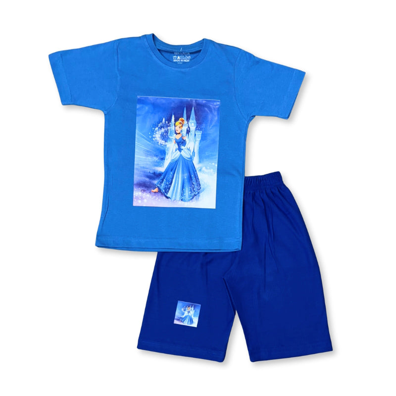 Princess Girls Shorts Set - Blue