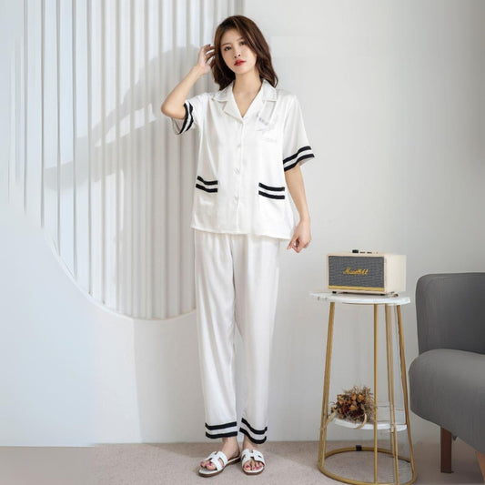 Satin Pajama Set, Half Sleeves