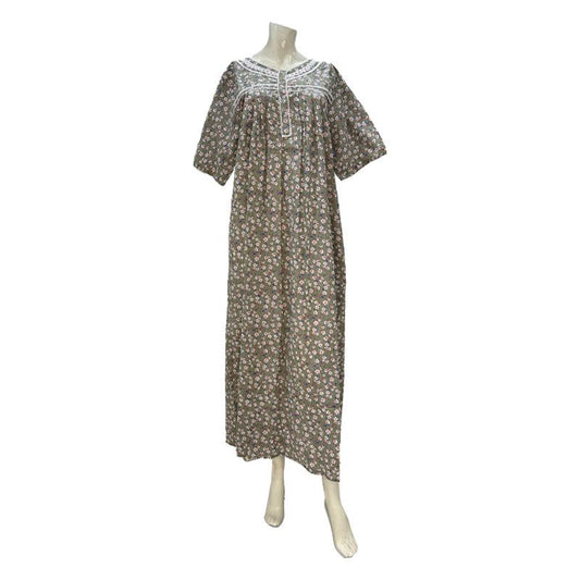 Cotton Gown- Half Sleeves
